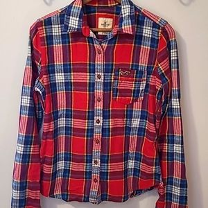 Hollister Women's Button down Flannel Shirt
